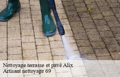 Nettoyage terrasse et pavé  alix-69380 Artisant nettoyage 69