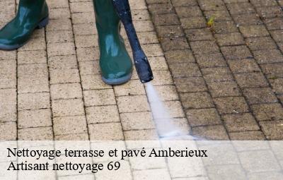 Nettoyage terrasse et pavé  amberieux-69480 Artisant nettoyage 69