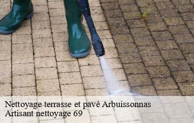 Nettoyage terrasse et pavé  arbuissonnas-69460 Artisant nettoyage 69