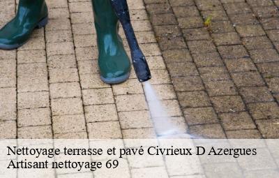 Nettoyage terrasse et pavé  civrieux-d-azergues-69380 Artisant nettoyage 69