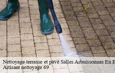 Nettoyage terrasse et pavé  salles-arbuissonnas-en-be-69460 Artisant nettoyage 69