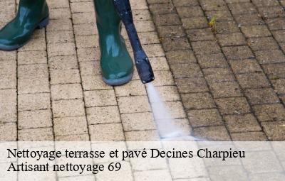 Nettoyage terrasse et pavé  decines-charpieu-69150 Artisant nettoyage 69